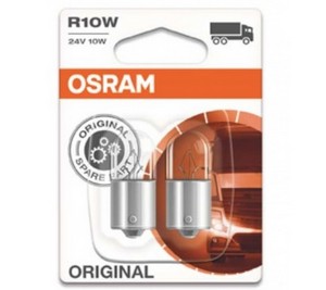 14976 Лампа OSRAM 24V  R10W (BA15s) (блистер, 2шт)