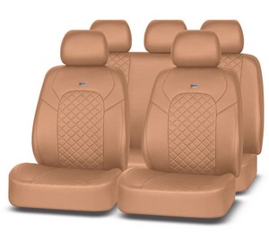 06944 Авточехлы AUTOPREMIER LUXURY VIP бежевый, экокожа, 5мм поролон, 6 молний, 11пр