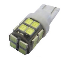 04478 Лампа светодиодная Т10 (W2,1-9,5d) белая, 20 SMD 2835 диодов, 12v (мин.заказ 10шт)
