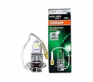 14230 Лампа OSRAM 12V H3 (55) PK22s+30% ALLSEASON SUPER 3000K