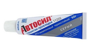 16533 Герметик-прокладка АВТОСИЛ (г. Казань) термостойкий силиконовый серый 60г  