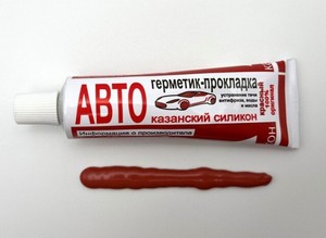16528 Герметик-прокладка АВТО КЗГ (г. Казань) термостойкий силиконовый 60г  (красный) 