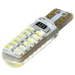 04139 Лампа светодиодная Т10 (W2,1-9,5d) белая, 24 SMD 3014, ОБМАНКА, СИЛИКОН,12V 