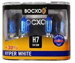 02423 Лампа BOCXOD  H7 (55)  PX26D HYPER WHITE 5000K  (2шт) 12v
