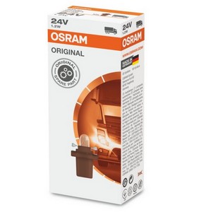 14959 Лампа OSRAM 24V  BAX1.2W с серым патроном (BX8.5d)