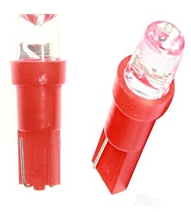 10135 Светодиод NORD YADA 24V T5-01 (1LED)W1,2W Base:W2,0 х4,6d 0.24W 0.45lm конус красный (мин.зака