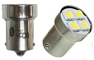 10082 Светодиод NORD YADA 24V G18.5 4 SMD (size 5050)R10W BA15s красный 1.1W 3.1lm
