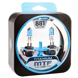 10257 Набор ламп MTF H27 12V 881/27W TITANIUM 4400K