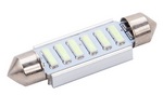 06390 Лампа светодиодная 11-36 (SV8,5) 6 SMD 7020 диода,  CANBUS обманка,  12v 