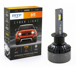 11086 Набор светодиодных ламп MTF LIGHT CYBER LIGHT H1, 12V, 37W, 3750lm, 6000K, кулер, комплект