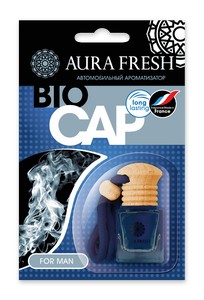 09006 Ароматизатор AURA FRESH BIO CAP (бутылочка на зеркало) For Мan