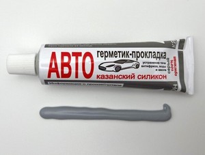 16529 Герметик-прокладка АВТО КЗГ (г. Казань) термостойкий силиконовый 60г  (серый) 