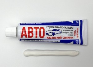 16531 Герметик-прокладка АВТО КЗГ (г. Казань) термостойкий силиконовый 60г (белый) 