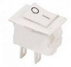 08407 Клавиша 250V 3А Micro белая (2конт.) ON-OFF Nord YADA
