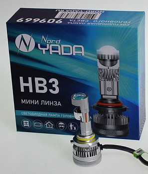 16631 Светодиодные мини-линзы в фары НB3 40W, 4000Lm, 6000K, обманка, 12-48V, NordYada