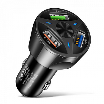 18005 Зарядное устройство 3USB (QC3.0) черный  z355