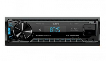 18632 Автомагнитола DSD DMH-100BT 4x40w, 2xUSB/BT, голубая подсветка