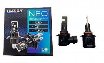 18579 Светодиодные лампы TEZRON NEO HB3 (9005) 9-40В, 42Вт, 4000Лм, 5800К, 2шт