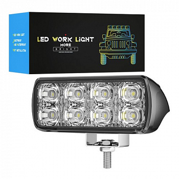 17990 Фара светодиодная COSMOS 8LED, 10Вт, постоянный свет/мигание, направленный, 90*36*36мм, 12/24В
