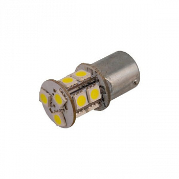 00399 Лампа светодиодная 12v (5w) BA15s (1конт) 8 SMD диодов, белая  