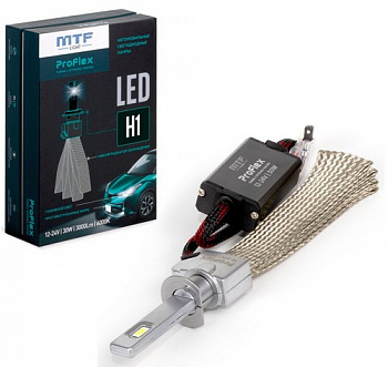 16765 Набор светодиодных ламп MTF ProFLEX H1, 12-24V, 60W, 6000LM, 6000K, гибкий радиатор