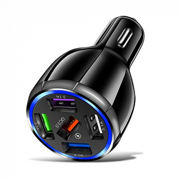18002 Зарядное устройство 5USB (QC3.0) черный  z352