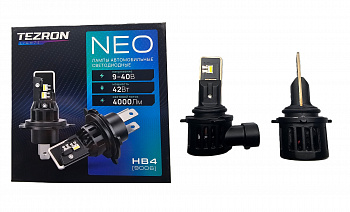 18580 Светодиодные лампы TEZRON NEO HB4 (9006) 9-40В, 42Вт, 4000Лм, 5800К, 2шт