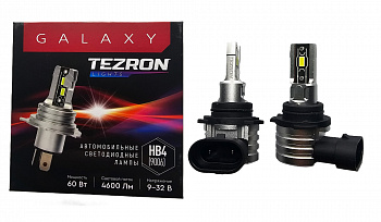 18555 Светодиодные лампы TEZRON GALAXY HB4 (9006) 9-32В, 60Вт, 4600Лм, 6000К, 2шт
