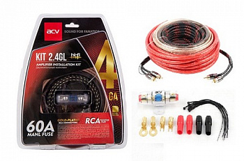 18105 Набор проводов ACV 2.4GL (Gold) 2-кан усил-ля 4AWG)