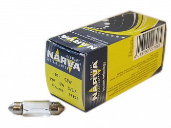 01419 Лампа NARVA 12V C5w (SV8.5/8) 35мм